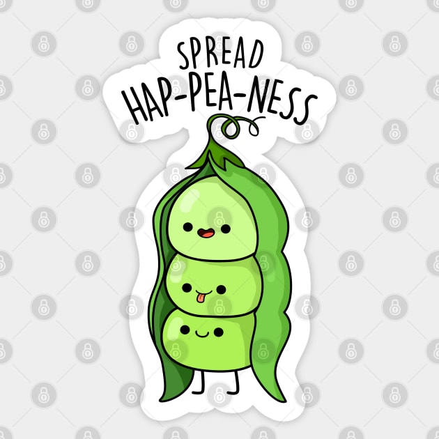 Spread Hap-pea-ness Cute Happy Peas Pun Sticker by punnybone